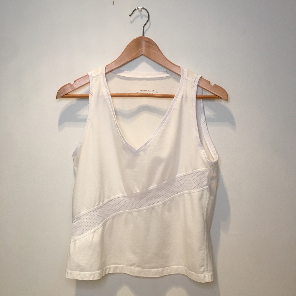 Karma workout tank top, v-neck,white & off white